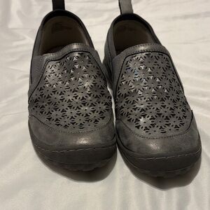 JBU Gray Perforated Women's Loafers Size 7.5
